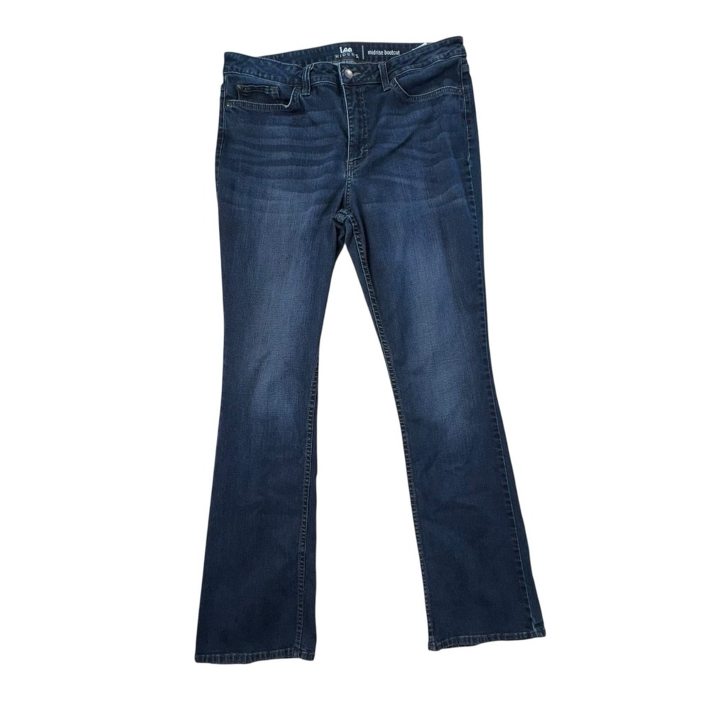 Classic Lee Riders Womens 16 L Bootcut Jeans Dark Wash Midrise Stretch 1SBMFW